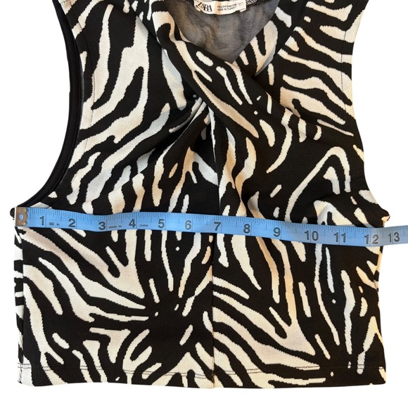 Zara zebra sleeveless crop top. Size Small. EUC. Adorable! - Picture 5 of 6